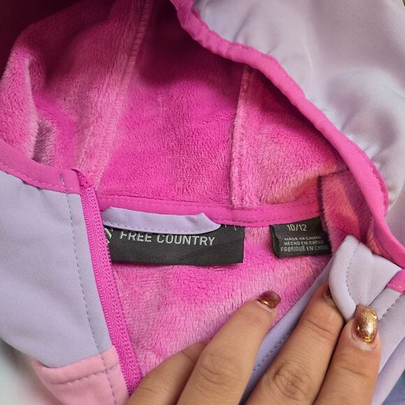 Free Country Girl's Softshell Jacket in Starry Candy Size: 10/12 - Picture 5 of 5